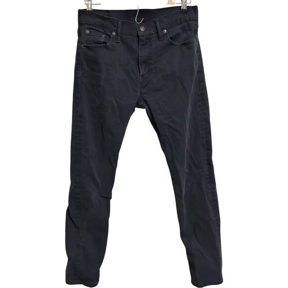 Men’s Levi's 513 Jeans Mens 30x32 Black Denim Slim Straight Pockets Mid Rise Str - Picture 1 of 3